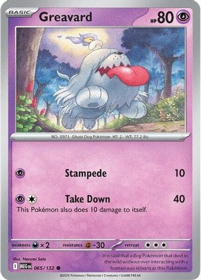 Greavard ME01: Mega Evolution Pokemon card