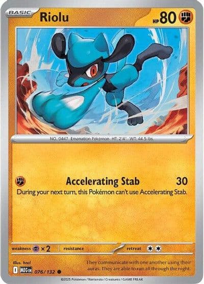 Riolu ME01: Mega Evolution Pokemon card