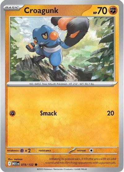 Croagunk ME01: Mega Evolution Pokemon card