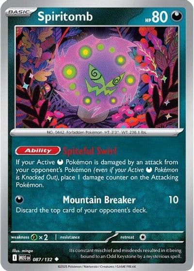 Spiritomb ME01: Mega Evolution Pokemon card
