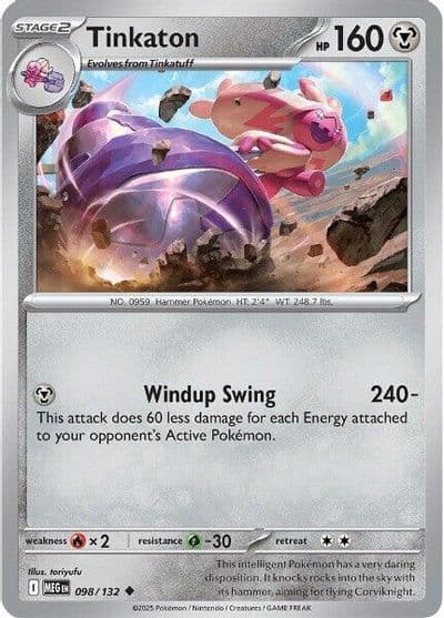 Tinkaton ME01: Mega Evolution Pokemon card