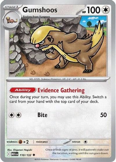 Gumshoos ME01: Mega Evolution Pokemon card