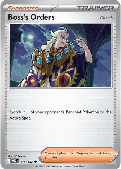 Boss's Orders [Ghetsis] ME01: Mega Evolution Pokemon card