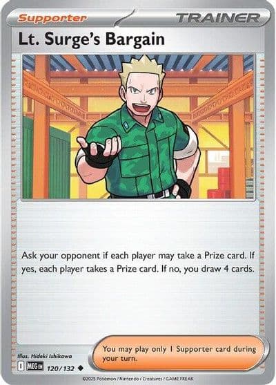 Lt. Surge's Bargain ME01: Mega Evolution Pokemon card