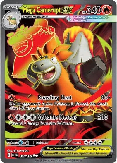 Mega Camerupt ex ME01: Mega Evolution Pokemon card