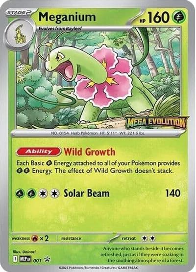 Meganium - 001 ME: Mega Evolution Promo Pokemon card