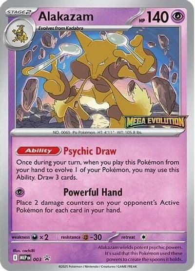 Alakazam - 003 ME: Mega Evolution Promo Pokemon card