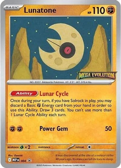 Lunatone - 004 ME: Mega Evolution Promo Pokemon card