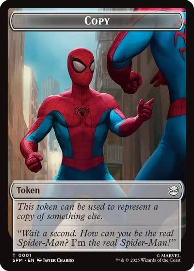 Copy Human Citizen Double Sided Token Marvel's Spider-Man Magic card