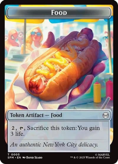 Food Robot Double Sided Token Marvel's Spider-Man Magic card