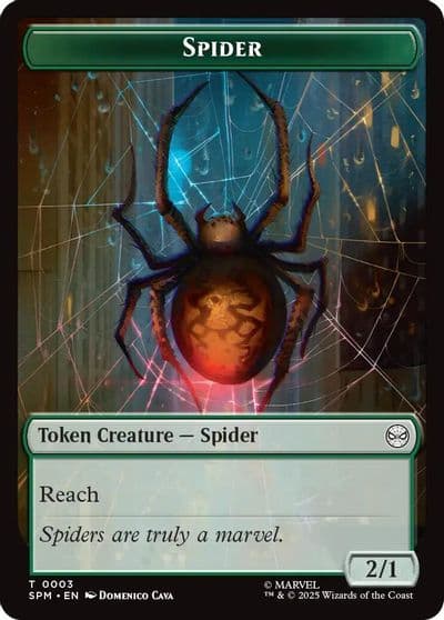 Spider Illusion Villain Double Sided Token Marvel's Spider-Man Magic card