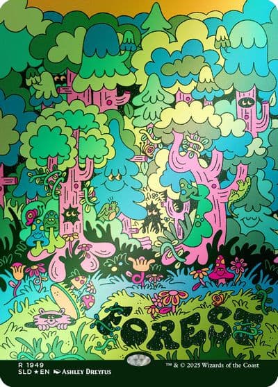 Forest 1949 Rainbow Foil Secret Lair Drop Series Magic card