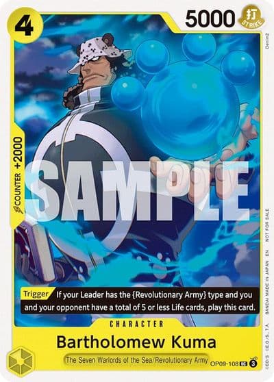 Bartholomew Kuma Tournament Pack 2025 Vol 4 One Piece Promotion Cards One Piece card