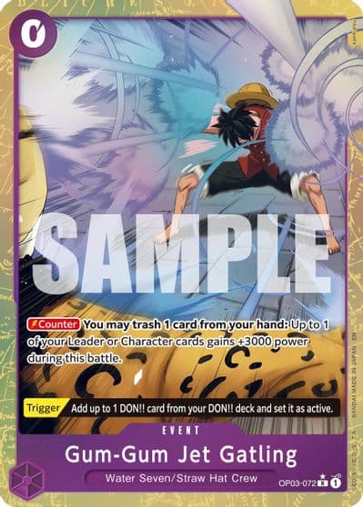 Gum Gum Jet Gatling Alternate Art Premium Booster -The Best- Vol. 2 One Piece card