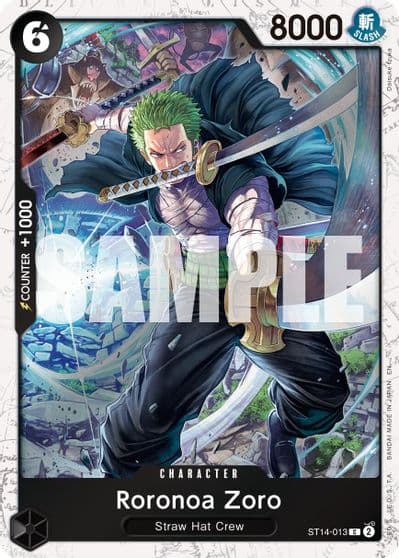 Roronoa Zoro ST14 013 Pirate Foil Premium Booster -The Best- Vol. 2 One Piece card