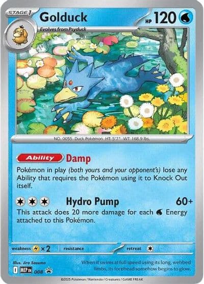 Golduck - 008 ME: Mega Evolution Promo Pokemon card