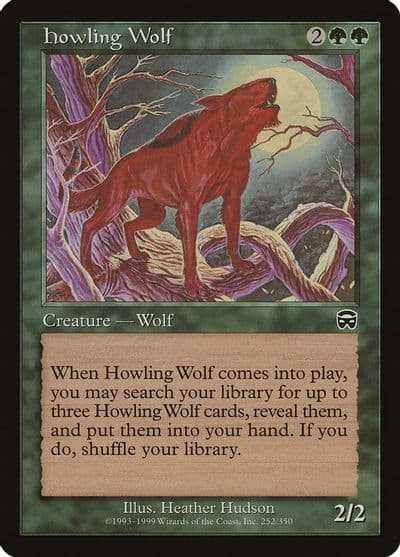 Howling Wolf Mercadian Masques Magic card