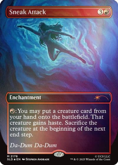 Sneak Attack Rainbow Foil Secret Lair Drop Series Magic card