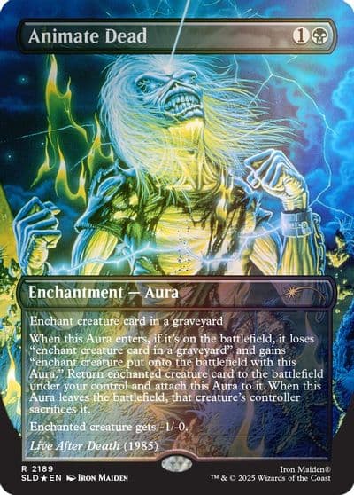 Animate Dead Rainbow Foil Secret Lair Drop Series Magic card