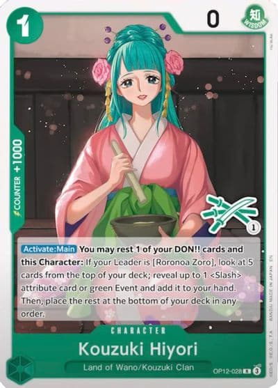 Kouzuki Hiyori Zoro Deck Learn Together Deck Set One Piece card
