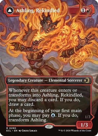 Ashling Rekindled Borderless Lorwyn Eclipsed Magic card