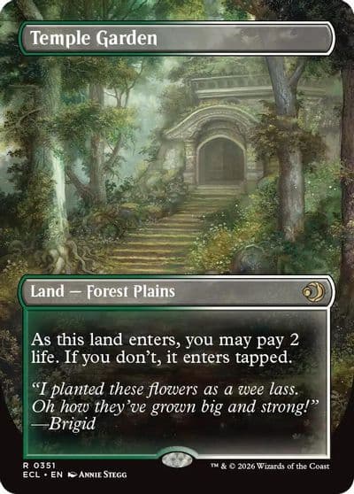 Temple Garden Borderless Lorwyn Eclipsed Magic card