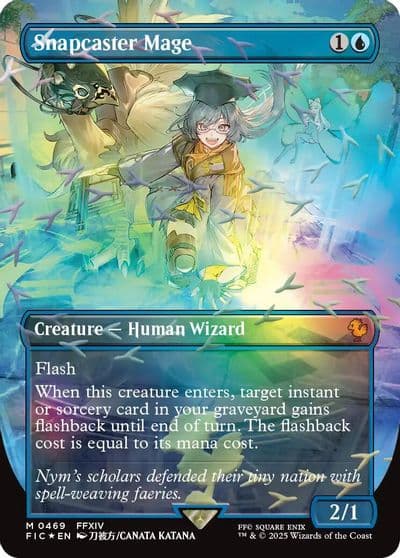 Snapcaster Mage Borderless Chocobo Track Foil Commander: FINAL FANTASY Magic card