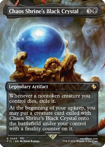 Chaos Shrines Black Crystal Borderless Commander: FINAL FANTASY Magic card