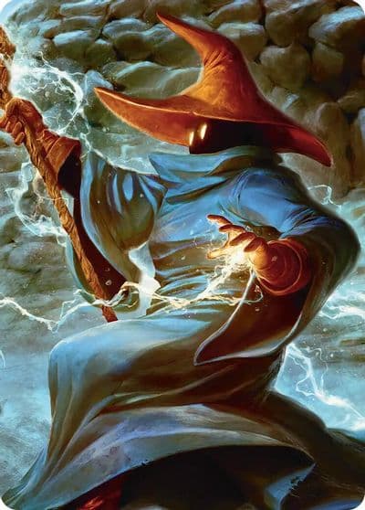 The Destined Black Mage Scene Art Card Art Series: FINAL FANTASY Magic card