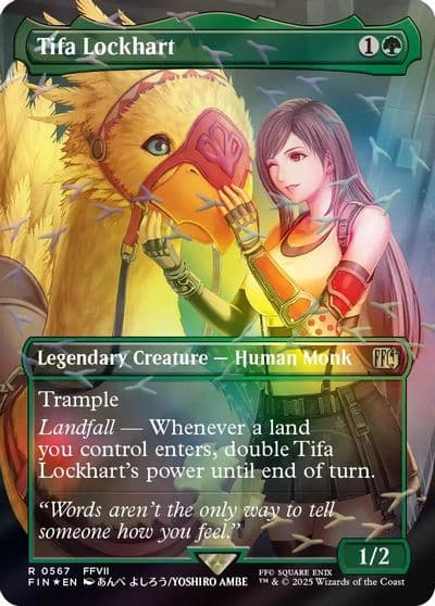 Tifa Lockhart Borderless Chocobo Track Foil FINAL FANTASY Magic card