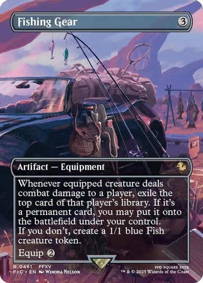 Fishing Gear Borderless Commander: FINAL FANTASY Magic card