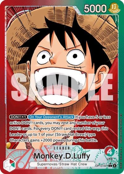MonkeyDLuffy 001 Alternate Art Carrying On His Will One Piece card