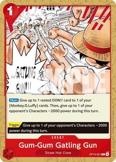 Gum Gum Gatling Gun Carrying On His Will One Piece card