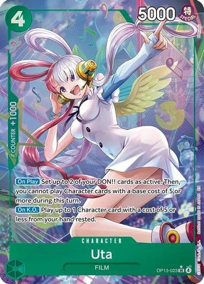 Uta Alternate Art Carrying On His Will One Piece card