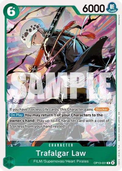 Trafalgar Law Carrying On His Will One Piece card