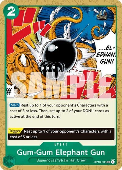 Gum Gum Elephant Gun Carrying On His Will One Piece card