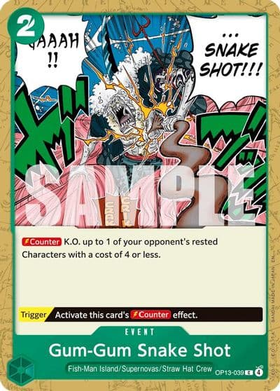 Gum Gum Snake Shot Carrying On His Will One Piece card