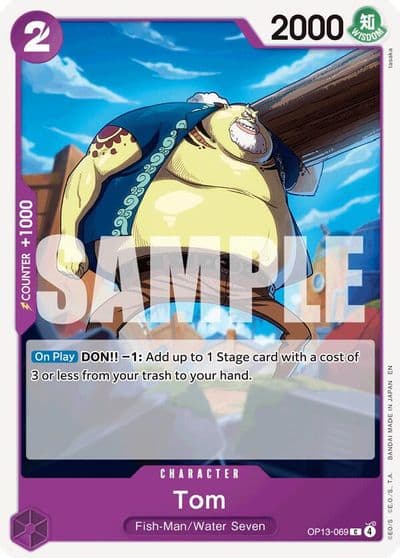 Tom Carrying On His Will One Piece card