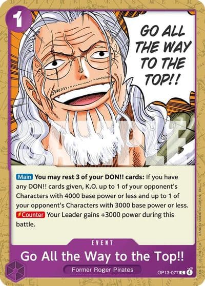 Go All the Way to the Top Carrying On His Will One Piece card