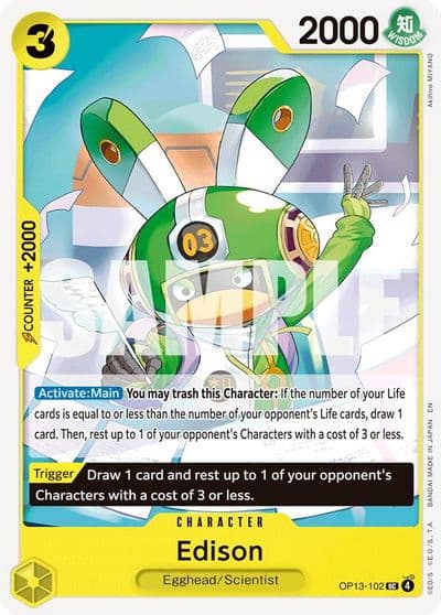 Edison Carrying On His Will One Piece card