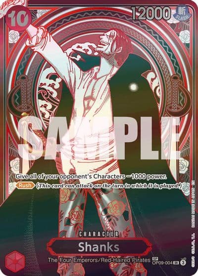 Shanks OP09 004 SP Silver Carrying On His Will One Piece card