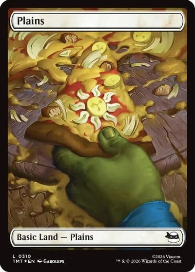 Plains 0310 Surge Foil Teenage Mutant Ninja Turtles Magic card