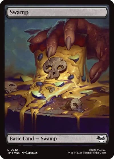 Swamp 0312 Surge Foil Teenage Mutant Ninja Turtles Magic card