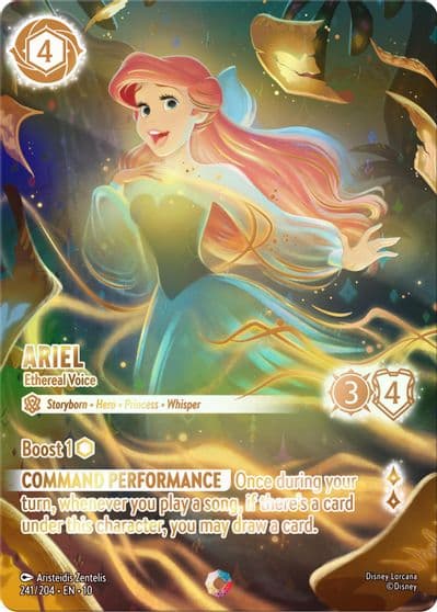 Ariel Ethereal Voice Iconic Whispers in the Well Lorcana card