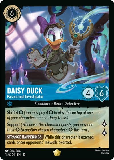 Daisy Duck Paranormal Investigator Whispers in the Well Lorcana card