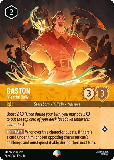 Gaston Frightful Bully Epic Whispers in the Well Lorcana card