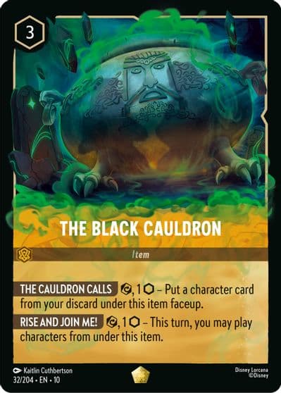 The Black Cauldron Whispers in the Well Lorcana card