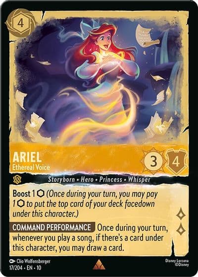 Ariel Ethereal Voice Whispers in the Well Lorcana card
