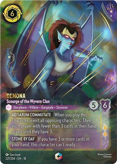 Demona Scourge of the Wyvern Clan Enchanted Whispers in the Well Lorcana card