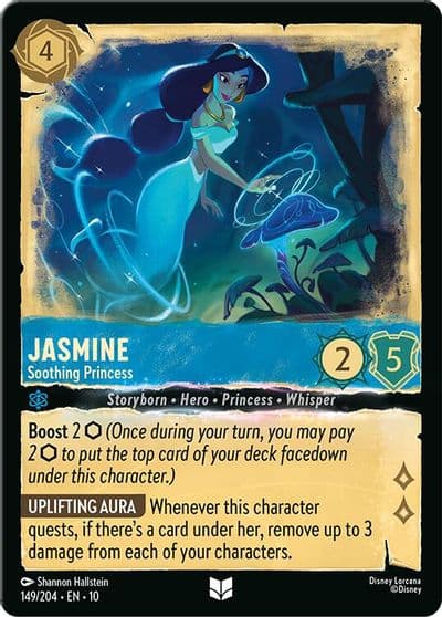 Jasmine Soothing Princess Whispers in the Well Lorcana card